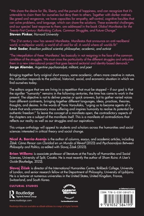 Produktbild: Global Manifestos for the Twenty-First Century