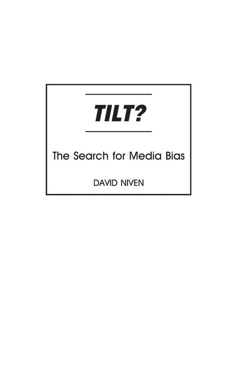 Produktbild: Tilt? The Search for Media Bias