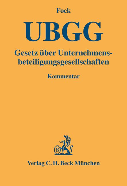 Produktbild: Gesetz über Unternehmensbeteiligungsgesellschaften