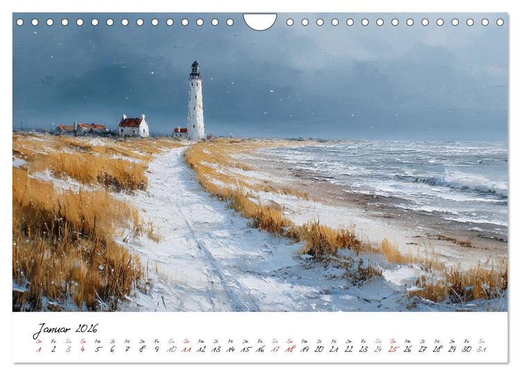 Produktbild: Sylt - Acrylmalerei von der Nordsee-Insel (Wandkalender 2026 DIN A4 quer), CALVENDO Monatskalender
