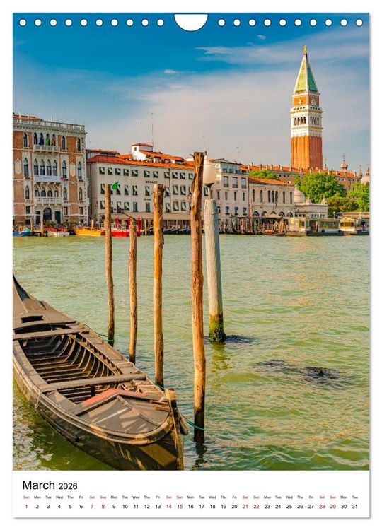 Produktbild: Italy, Venice - Immortal City on Water (Wall Calendar 2026 DIN A4 portrait), CALVENDO 12 Month Wall Calendar