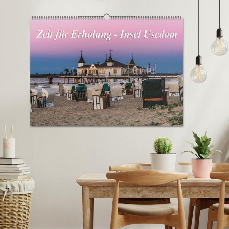 Produktbild: Zeit f&uuml;r Erholung - Insel Usedom / Geburtstagskalender (Wandkalender 2026 DIN A2 quer), CALVENDO Monatskalender