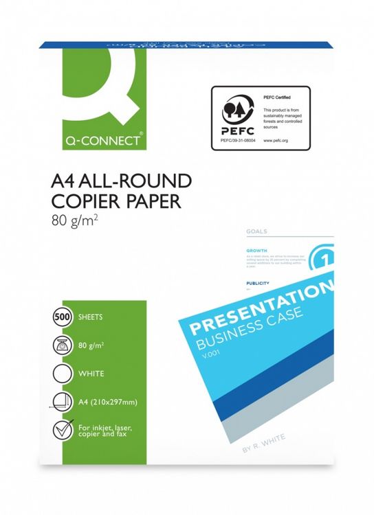 Produktbild: Q-CONNECT Kopierpapier All-Round A4 80g 500BL wei&szlig;
