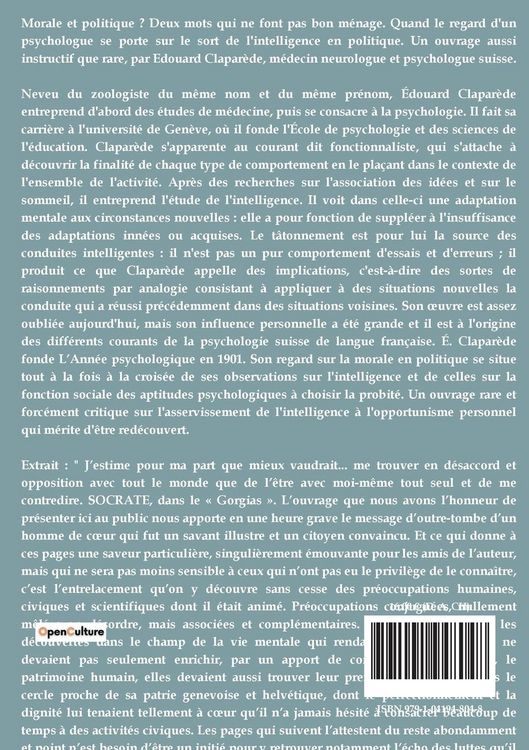Produktbild: Morale et Politique