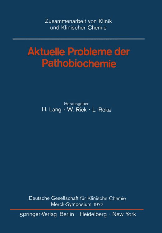 Produktbild: Aktuelle Probleme der Pathobiochemie