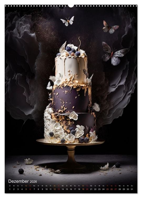 Produktbild: Zur Hochzeit eine Torte (hochwertiger Premium Wandkalender 2026 DIN A2 hoch), Kunstdruck in Hochglanz