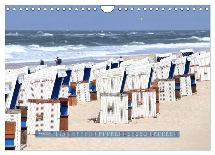 Produktbild: Sylt - Wasser, Wind und Wellen (Wandkalender 2026 DIN A4 quer), CALVENDO Monatskalender