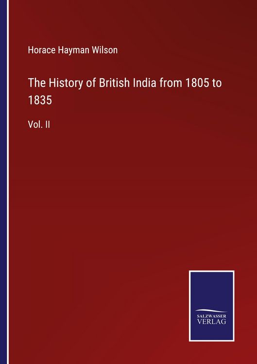 Produktbild: The History of British India from 1805 to 1835