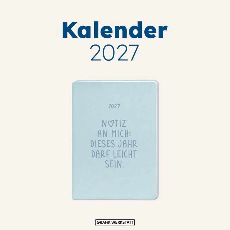 Produktbild: Terminplaner Lederlook 2027 Hellblau
