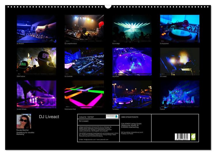 Produktbild: DJ Liveact (Wandkalender 2026 DIN A2 quer), CALVENDO Monatskalender