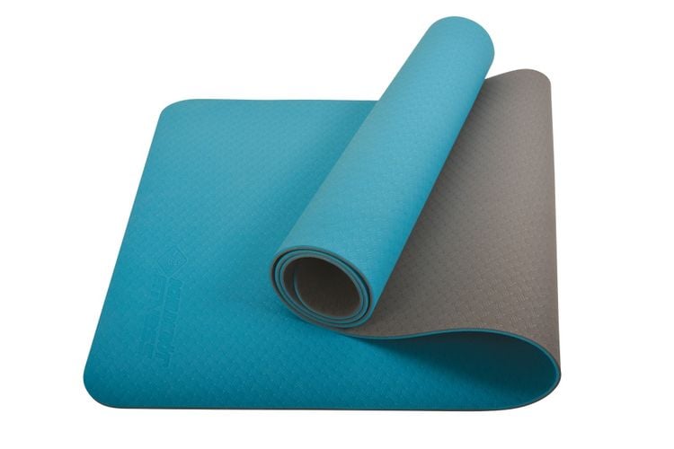 Produktbild: BICOLOR YOGA MATTE 4mm (petrol-anthracite)im Carrybag