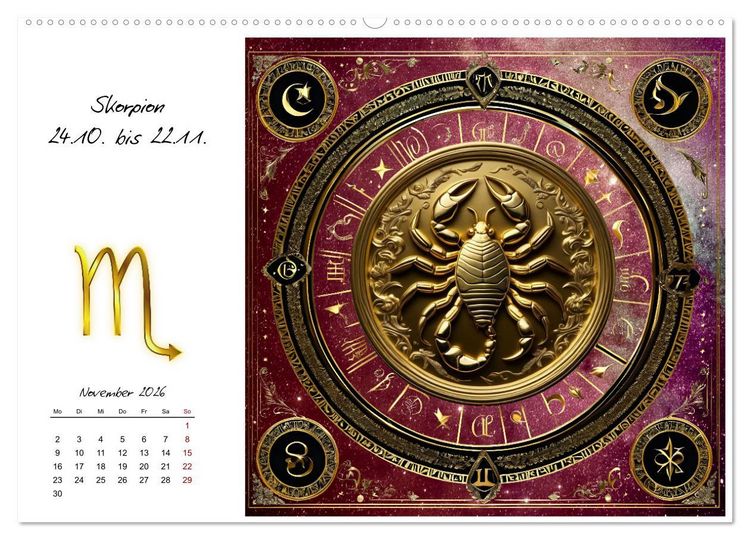 Produktbild: Ein Jahr in Gold (hochwertiger Premium Wandkalender 2026 DIN A2 quer), Kunstdruck in Hochglanz