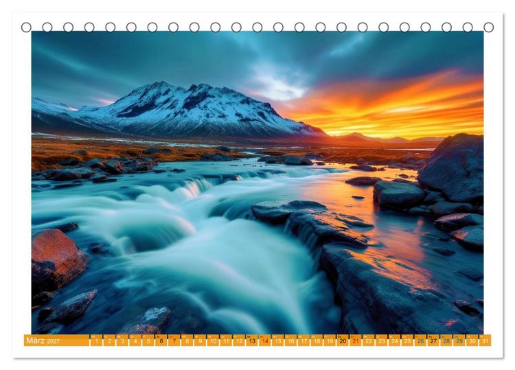 Produktbild: Langzeitbelichtung im hohen Norden (Tischkalender 2027 DIN A5 quer), CALVENDO Monatskalender