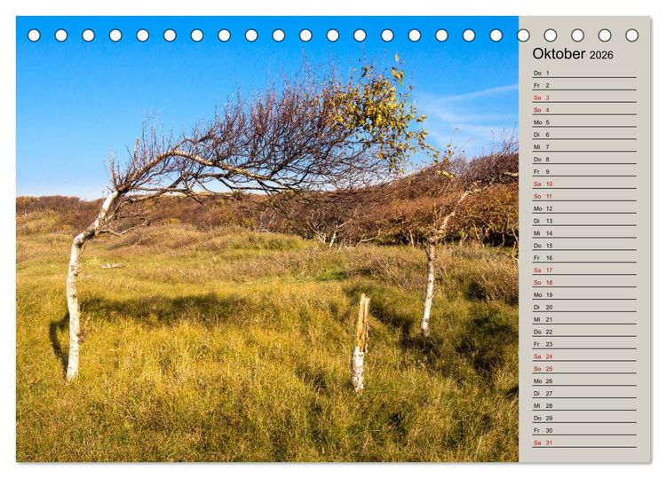 Produktbild: NORDERNEY Geburtstagskalender mit Planerfunktion (Tischkalender 2026 DIN A5 quer), CALVENDO Monatskalender