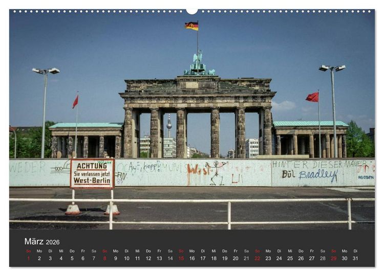 Produktbild: Berlin - der Fall der Mauer (hochwertiger Premium Wandkalender 2026 DIN A2 quer), Kunstdruck in Hochglanz