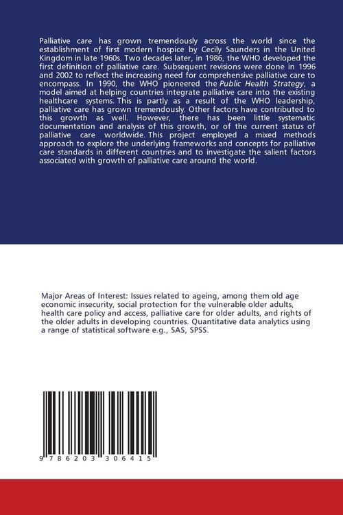 Produktbild: Palliative Care in the Global Context