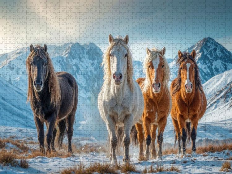 Produktbild: CALVENDO Puzzle Gemeinsam in die kalte Jahreszeit | 2000 Teile Lege-Gr&ouml;&szlig;e 90x67cm Foto-Puzzle f&uuml;r gl&uuml;ckliche Stunden