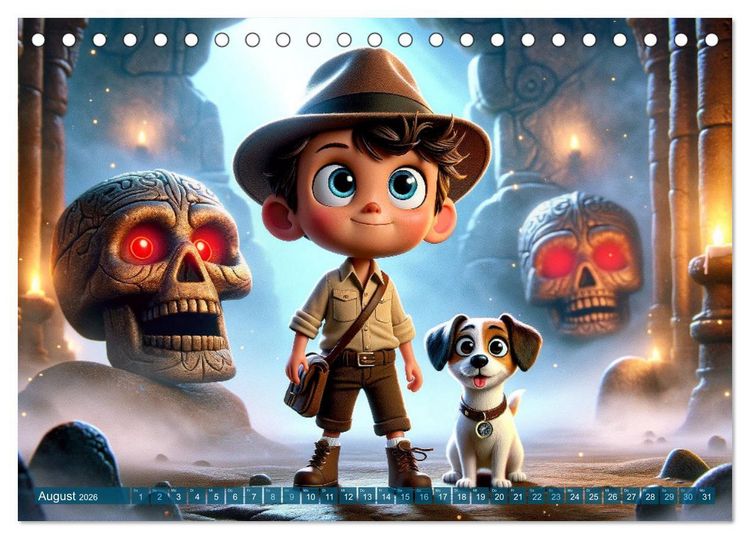 Produktbild: Max und Buddy: Entdecker des Verborgenen (Tischkalender 2026 DIN A5 quer), CALVENDO Monatskalender