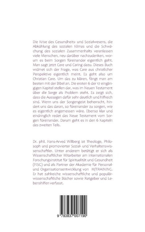 Produktbild: Frei von Sorge f&uuml;reinander sorgen