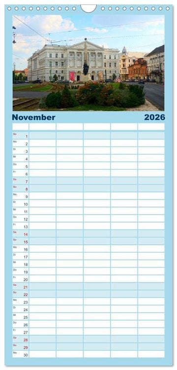 Produktbild: Familienplaner 2026 - Streifz&uuml;ge durch Arad mit 5 Spalten (Wandkalender, 21 x 45 cm) CALVENDO