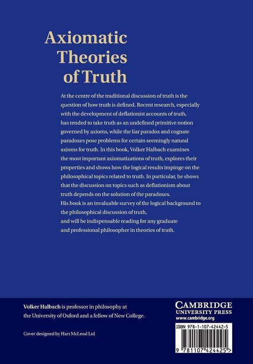 Produktbild: Axiomatic Theories of Truth