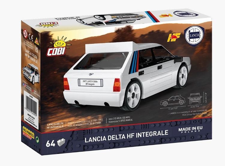 Produktbild: COBI 24509 - Lancia Delta HF Integrale, Ma&szlig;stab 1:35, Bausatz, 63 Klemmbausteine