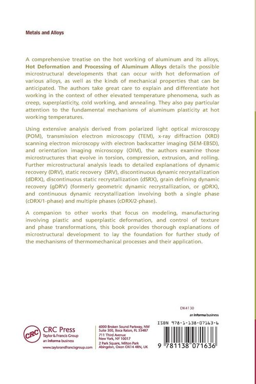 Produktbild: Hot Deformation and Processing of Aluminum Alloys