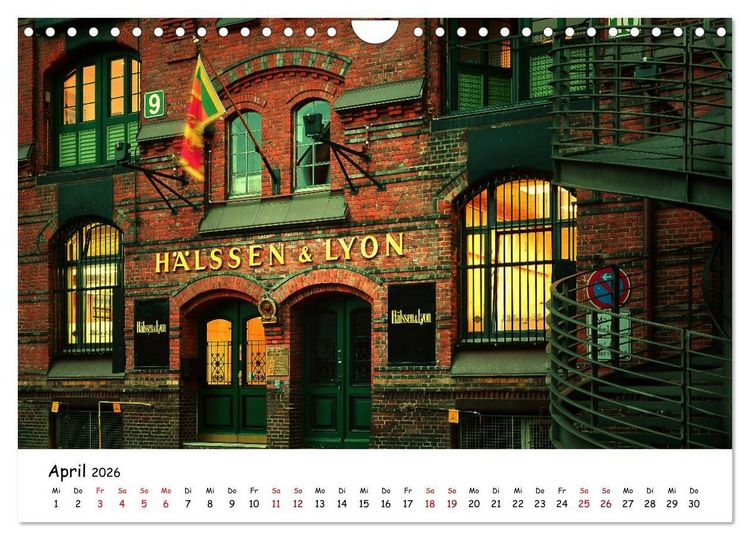 Produktbild: Hamburg schl&auml;ft nie (Wandkalender 2026 DIN A4 quer), CALVENDO Monatskalender