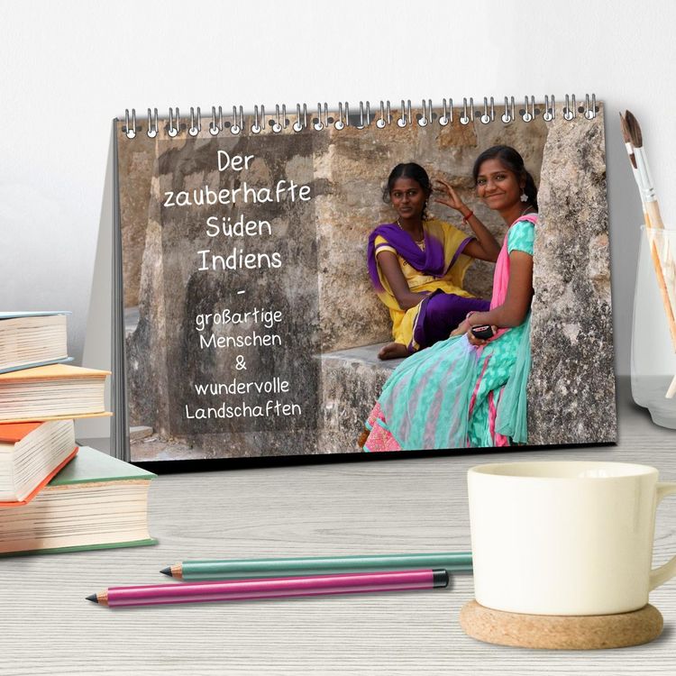 Produktbild: Der zauberhafte S&uuml;den Indiens (Tischkalender 2026 DIN A5 quer), CALVENDO Monatskalender