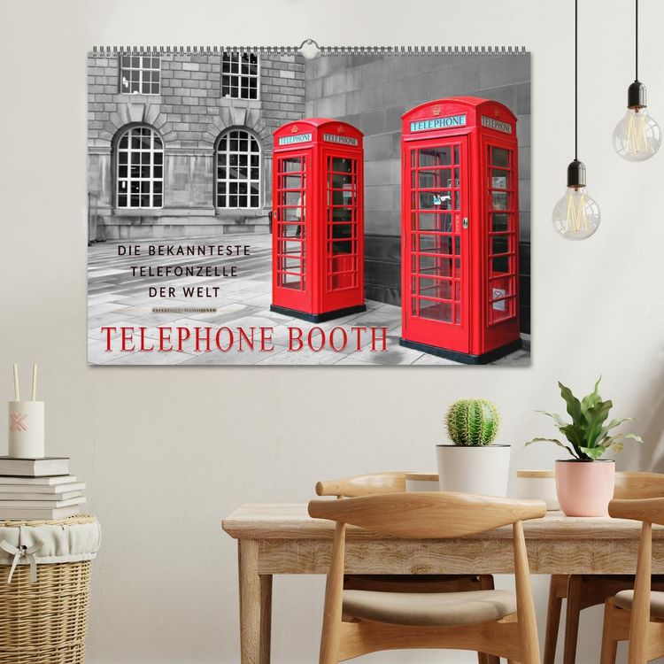 Produktbild: Die bekannteste Telefonzelle der Welt - Telephone Booth (Wandkalender 2026 DIN A2 quer), CALVENDO Monatskalender