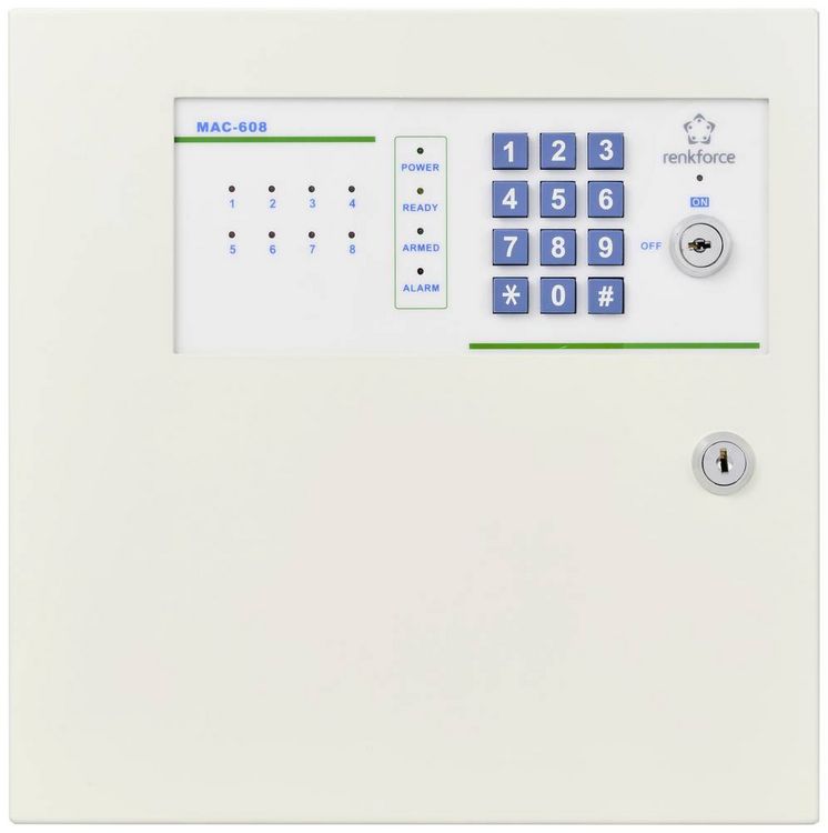 Produktbild: Renkforce MAC-608 MAC-608 Alarmzentrale Alarmzonen 8x Drahtgebunden