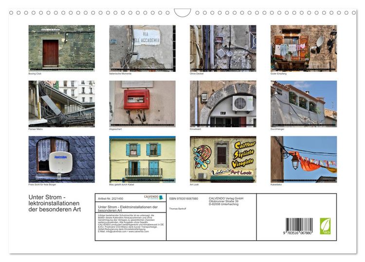 Produktbild: Unter Strom - Elektroinstallationen der besonderen Art (Wandkalender 2026 DIN A3 quer), CALVENDO Monatskalender