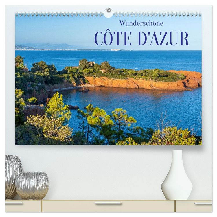 Produktbild: Wundersch&ouml;ne C&ocirc;te d'Azur (hochwertiger Premium Wandkalender 2026 DIN A2 quer), Kunstdruck in Hochglanz