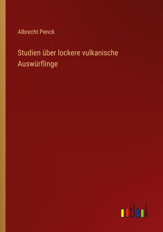 Produktbild: Studien &uuml;ber lockere vulkanische Ausw&uuml;rflinge