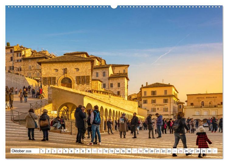 Produktbild: Assisi - Mittelalterliches Herz Italiens (Wandkalender 2026 DIN A2 quer), CALVENDO Monatskalender