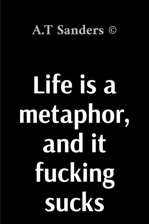Produktbild: Life is a metaphor, and it fucking sucks
