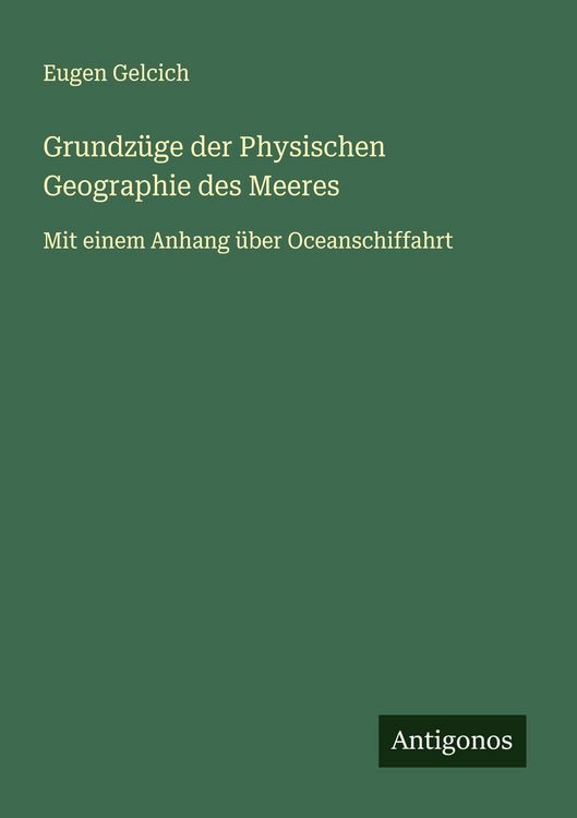 Produktbild: Grundz&uuml;ge der Physischen Geographie des Meeres