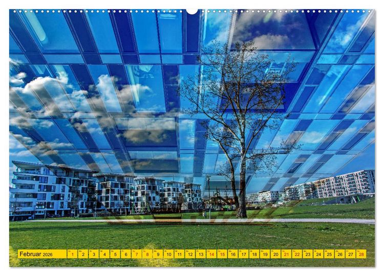 Produktbild: Karlsruhe mal 2 (hochwertiger Premium Wandkalender 2026 DIN A2 quer), Kunstdruck in Hochglanz