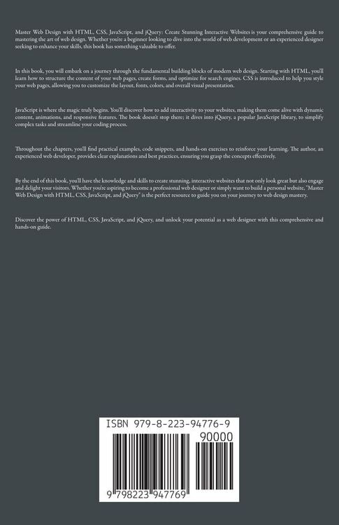 Produktbild: Master Web Design with HTML, CSS, JavaScript, and jQuery
