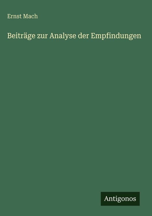 Produktbild: Beitr&auml;ge zur Analyse der Empfindungen
