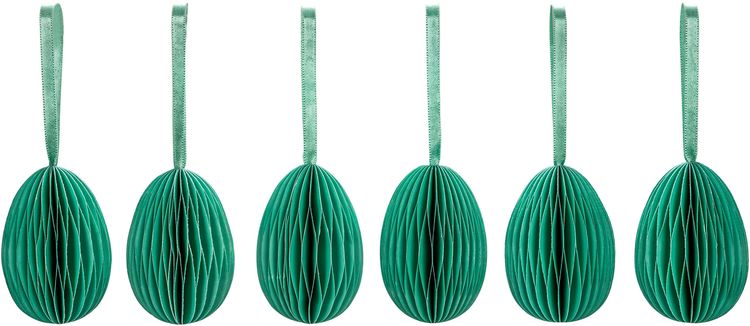 Dekohänger "Ei" aus Papier, 6er-Set (Farbe: mintgrün)