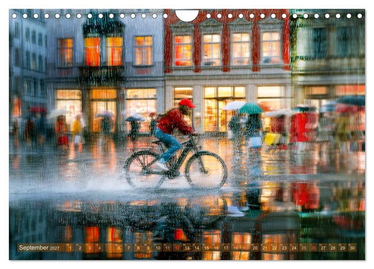 Produktbild: Pluviophil - Verr&uuml;ckt nach Regen (Wandkalender 2027 DIN A4 quer), CALVENDO Monatskalender
