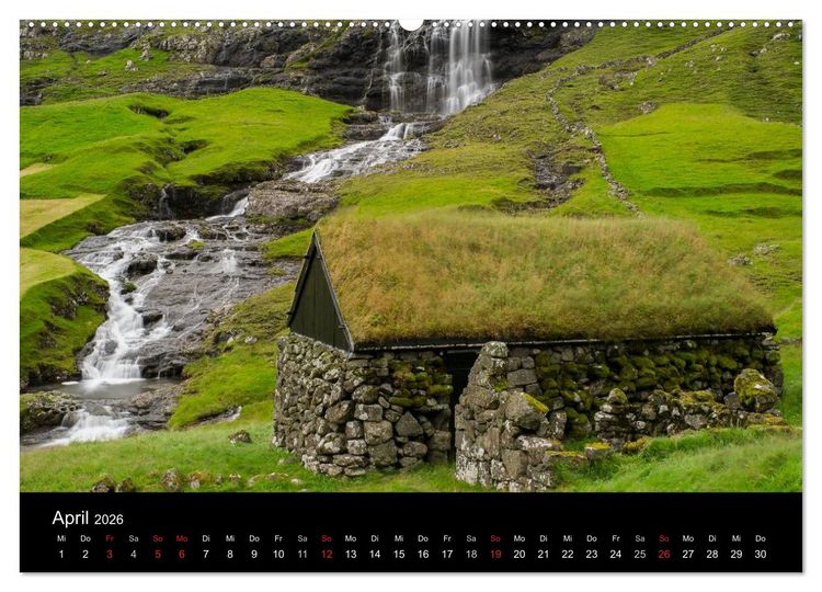 Produktbild: Wunderbare F&auml;r&ouml;er Inseln (hochwertiger Premium Wandkalender 2026 DIN A2 quer), Kunstdruck in Hochglanz
