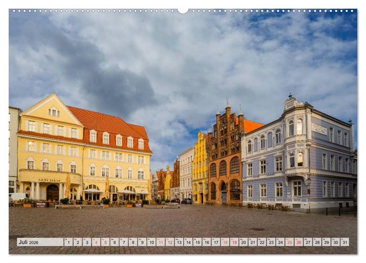 Produktbild: Stralsund Stadtansichten (hochwertiger Premium Wandkalender 2026 DIN A2 quer), Kunstdruck in Hochglanz