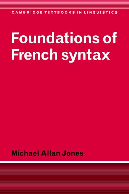 Produktbild: Foundations of French Syntax