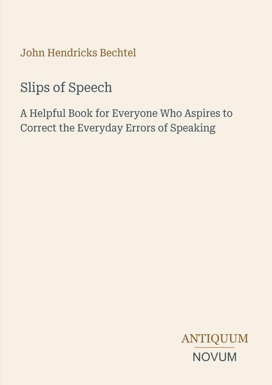 Produktbild: Slips of Speech