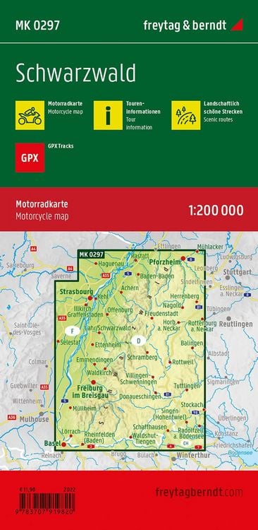Produktbild: freytag & berndt Motorradkarte Schwarzwald 1:200.000