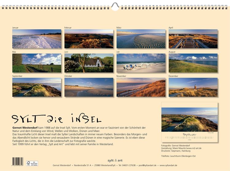 Produktbild: Sylt-die Insel 2027 Panoramakalender