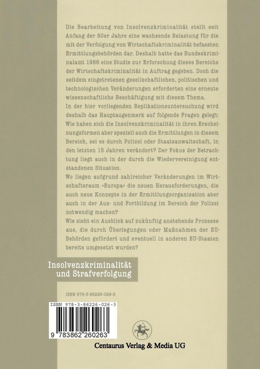 Produktbild: Insolvenzkriminalit&auml;t und Strafverfolgung