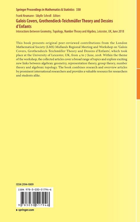 Produktbild: Galois Covers, Grothendieck-Teichm&uuml;ller Theory and Dessins d'Enfants